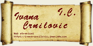 Ivana Crnilović vizit kartica